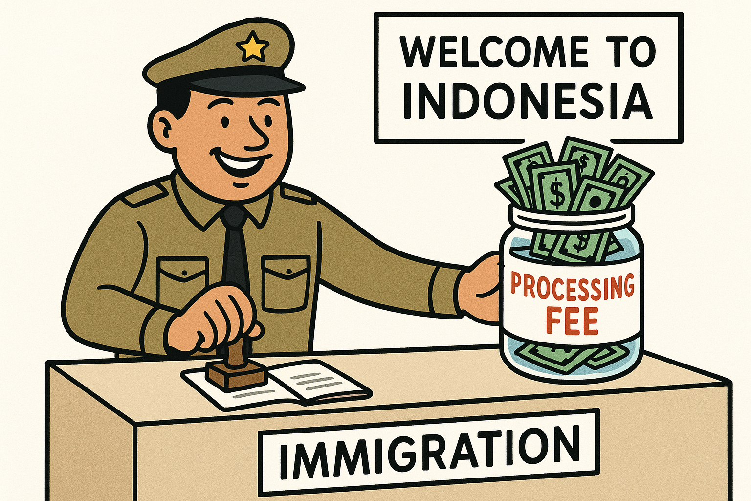 INDONESIA'S IMMIGRATION OFFICIALS RAN $8M 'EXTRA FEES' SHAKEDOWN ON FOREIGNERS